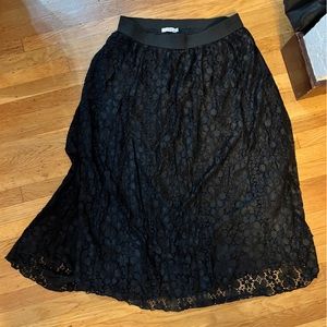 EUC black lace maxi skirt 2XL Lularoe